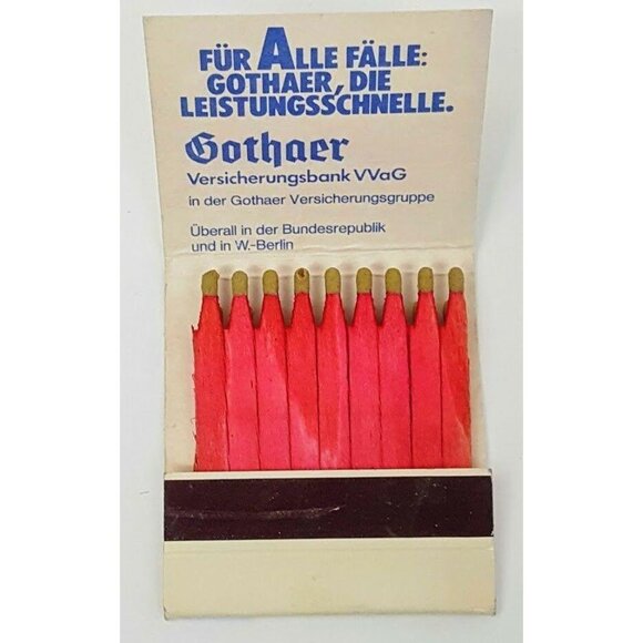 Other - Vintage Front Strike Matchbook Hilton International Red Wooden Match Germany